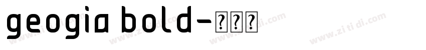geogia bold字体转换
